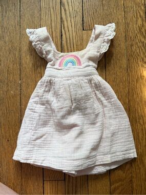 Angel Dear | Dresses | Angel Dear White Dress With Pink Orange Yellow Aqua Ice Cream Print